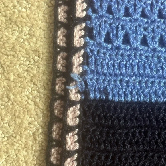 Cashel Women's Multi-Colored Striped Crochet Dress Size Small - Picture 9 of 14